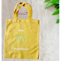 Kindergartentaschen|Manus-Schnullerbacken Freundebuchtasche mit Regenbogen