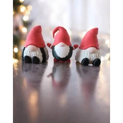 Weihnachtsdeko|firlefanz Oderbruch Fröhlicher 3D-gedruckter Wichtel - Weihnachts-Gnom (12 cm)