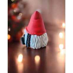 Weihnachtsdeko|firlefanz Oderbruch Fröhlicher 3D-gedruckter Wichtel - Weihnachts-Gnom (12 cm)