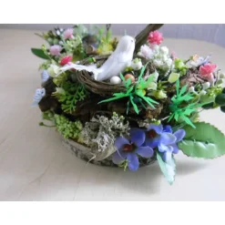 Sale Frühling Ostern Tischdeko – Einzigartige Baumscheibe mit Vogelgezwitscher & Geschenkidee zum Muttertag Osterdeko