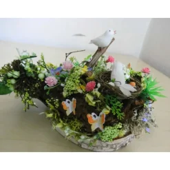 Sale Frühling Ostern Tischdeko – Einzigartige Baumscheibe mit Vogelgezwitscher & Geschenkidee zum Muttertag Osterdeko