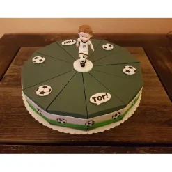 Best Fußball - Geschenk zum 18 Geburtstag - Geschenk Geburtstag - Grün Weiß Schwarz - Fußballfigur - Papiertorte - Tor Geschenkverpackungen