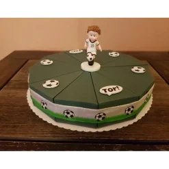 Best Fußball - Geschenk zum 18 Geburtstag - Geschenk Geburtstag - Grün Weiß Schwarz - Fußballfigur - Papiertorte - Tor Geschenkverpackungen