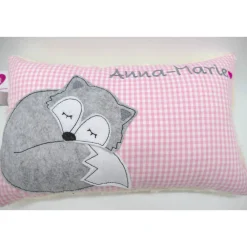 Best Fuchs Füchslein Namenskissen Taufkissen Kuschelkissen Kindergartenkissen Geburtsgeschenk Gastgeschenke