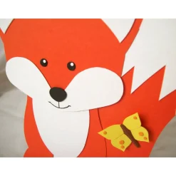 Fuchs mit Geschenkbox als Osterkörbchen, Frühlingsdeko, Osternest, Osterkorb oder Tischdeko, Verpackung für Geschenke Osterkörbchen
