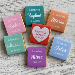 Best Gastgeschenk Hochzeit | Schokolade Schokotäfelchen | personalisiert Gastgeschenke