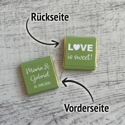 Best Gastgeschenk Hochzeit | Schokolade Schokotäfelchen | personalisiert Gastgeschenke