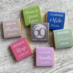 Best Gastgeschenk Hochzeit | Schokolade Schokotäfelchen | personalisiert Gastgeschenke