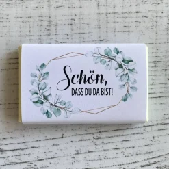 Best Gastgeschenk Jugendweihe Lebenswende | Schokolade Schokotafel Vollmilch | Schön, dass Du da bist! Gastgeschenke