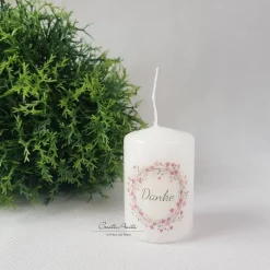 Gastgeschenke|CreativAnita Gastgeschenk Kerze "Danke", 5 Stück, GiveAway - Hochzeit - Taufe - Kommunion