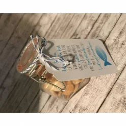 Sale Gastgeschenk kleines Glas mit Anhänger Schön, dass du da bist Gastgeschenke
