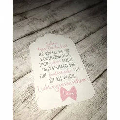 Sale Gastgeschenk kleines Glas mit Anhänger Schön, dass du da bist Gastgeschenke