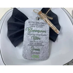 Online Gastgeschenk Kommunion personalisiert Reagenzglas mit Blumensamen, Gastgeschenk Taufe, Gastgeschenke Konfirmation, Fisch Gastgeschenke
