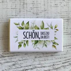 Discount Gastgeschenk Taufe | Schokolade Schokotafel Vollmilch | Schön, dass Du da bist! Dekoration