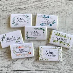 Discount Gastgeschenk Taufe | Schokolade Schokotafel Vollmilch | Schön, dass Du da bist! Dekoration