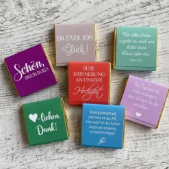 Online Gastgeschenk Taufe | Schokolade Schokotäfelchen | personalisiert Dekoration