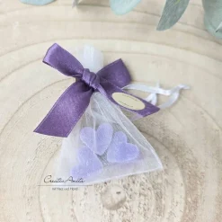 Gastgeschenke|CreativAnita Gastgeschenke mit je 3 Seifenherzen Lavendel-Limone - LILA GiveAway zur Hochzeit