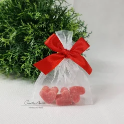Best Gastgeschenke mit je 3 Seifenherzen Granatapfel - ROT GiveAway zur Hochzeit Gastgeschenke