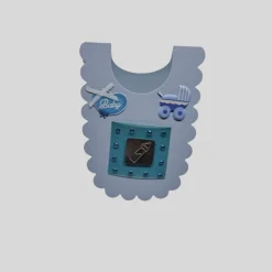 Hot Geburt Glückwunschkarte  im Baby-Latz-Design Blau Glückwunschkarten