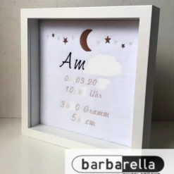 Fotoalbum & Gästebuch|barbarella EINZELSTÜCKE Geburtsdaten im Bilderrahmen