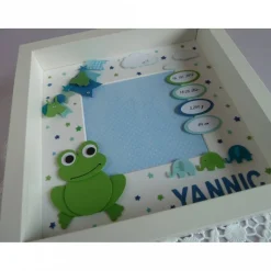 Fotoalbum & Gästebuch|IdeenOase Geburtsrahmen/Geschenk zur Geburt/Taufe, Bilderrahmen personalisiert/ individualisierbar mit den Geburtsdaten