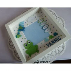Fotoalbum & Gästebuch|IdeenOase Geburtsrahmen/Geschenk zur Geburt/Taufe, Bilderrahmen personalisiert/ individualisierbar mit den Geburtsdaten