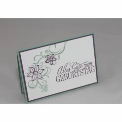 Hot Geburtstagskarte "Schnörkel und Blüten" Glückwunschkarten