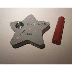 New Gedenklicht für Sternenkind | Erinnerungslicht | Geschenk nach Fehlgeburt | Kondolenzgeschenk | grauer Stern Mutmacher