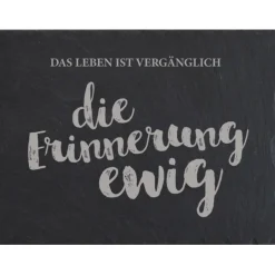 Outlet Gedenkplatte für Grab | Steinplatte mit Gravur | Stein für Grabschmuck | Grabdekoration aus Naturstein Gedenksteine