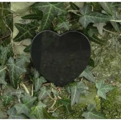 Outlet Gedenkstein Grabplatte Gravur Herz Taube schwarzer polierter Marmor Grabdekoration Gedenksteine