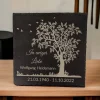 Outlet Gedenktafel/ Grabschmuck aus Schiefer, Baum, Personalisiert Gedenksteine