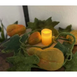 Outlet Gefilzte Kürbisranke – handgemachte Herbstdeko mit Blättern & Kürbissen, ca. 120 cm lang Herbst