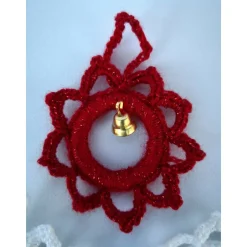 Baumschmuck|Hexenmasche gehäkelter Baumschmuck mit Glöckchen
