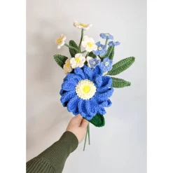 Best gehäkelter Blumenstrauß Dahlie | Freunde Geschenkidee Kollegen | besonderes Geschenk | Wohndekoration Geschenke