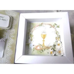Online Geldgeschenk * KOMMUNION * KONFIRMATION * FIRMUNG * Personalisierbar * 3D-Shadowbox mit WUNSCHTEXT Geldgeschenke