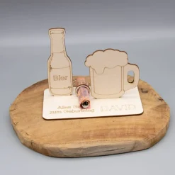 Best Geldgeschenk Bier - aus Holz personalisiert Geldgeschenke