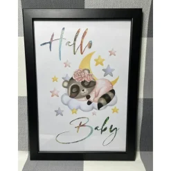Best Geldgeschenk Bilderrahmen Geburt Girl 2 personalisierbar DIN A4 Geldgeschenke