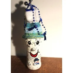 Sale Geldgeschenk Dekofigur STERNENWICHTEL Weihnachtswichtel witzige Upcyclingfigur aus Weinflasche, gestrickte Accessoires Geldgeschenke