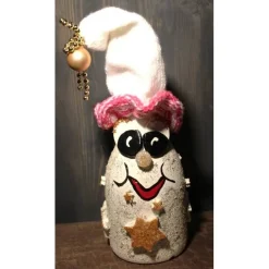 Sale Geldgeschenk Dekofigur STERNENFEE Weihnachtswichtel witzige Upcyclingfigur aus Sektflasche, handgestrickte Accesoires Weihnachtsdeko