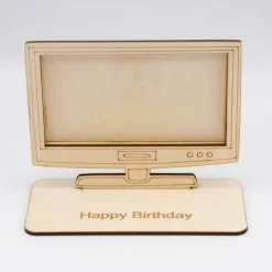 Outlet Geldgeschenk Fernseher / Flachbildschirm - aus Holz personalisiert Geldgeschenke