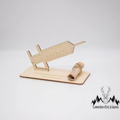 Outlet Geldgeschenk Finanzspritze - aus Holz personalisiert Geldgeschenke