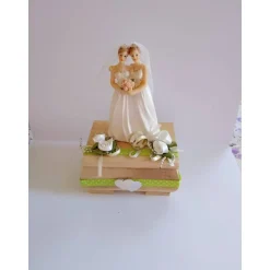 Best Geldgeschenk Frauenhochzeit – Kreative Geschenkidee für lesbische Hochzeit, liebevoll dekorierte Holzschachtel Geldgeschenke