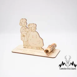 Clearance Geldgeschenk Friseur - aus Holz personalisiert Geldgeschenke