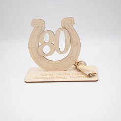 Clearance Geldgeschenk 80.Geburtstag - aus Holz personalisiert Geldgeschenke