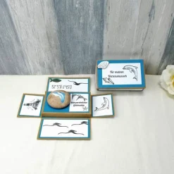 Best Geldgeschenk Glücksstein, Delfin, Geburtstagsgeschenk, Weihnachtsgeschenk, Glücksbringer, Gutschein, Geschenk für, 3 Geldgeschenke