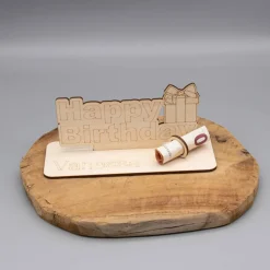 Best Geldgeschenk Happy Birthday - aus Holz personalisiert Geldgeschenke