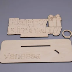 Best Geldgeschenk Happy Birthday - aus Holz personalisiert Geldgeschenke