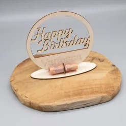Outlet Geldgeschenk Happy Birthday - aus Holz personalisiert Geldgeschenke