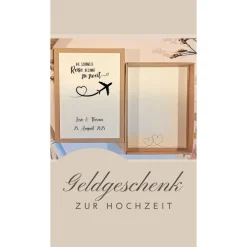 Best Geldgeschenk Hochzeit personalisiert – Geschenkbox mit Namen & Datum | Originelle Hochzeitsbox für Reiseliebhaber Hochzeitsgeschenke