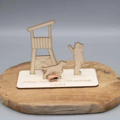 Online Geldgeschenk Jäger mit Hochsitz - aus Holz personalisiert Geldgeschenke